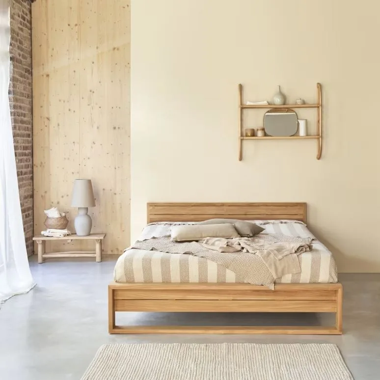 Cama Minimalys en teca maciza