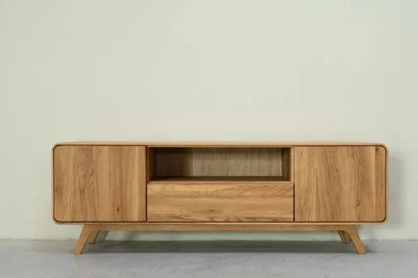 Mueble TV roble macizo 150 cm